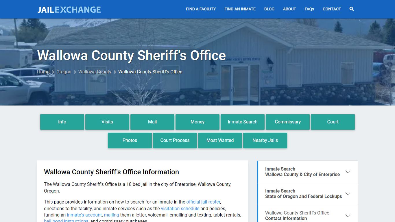 Wallowa County Sheriff's Office - Jail Exchange