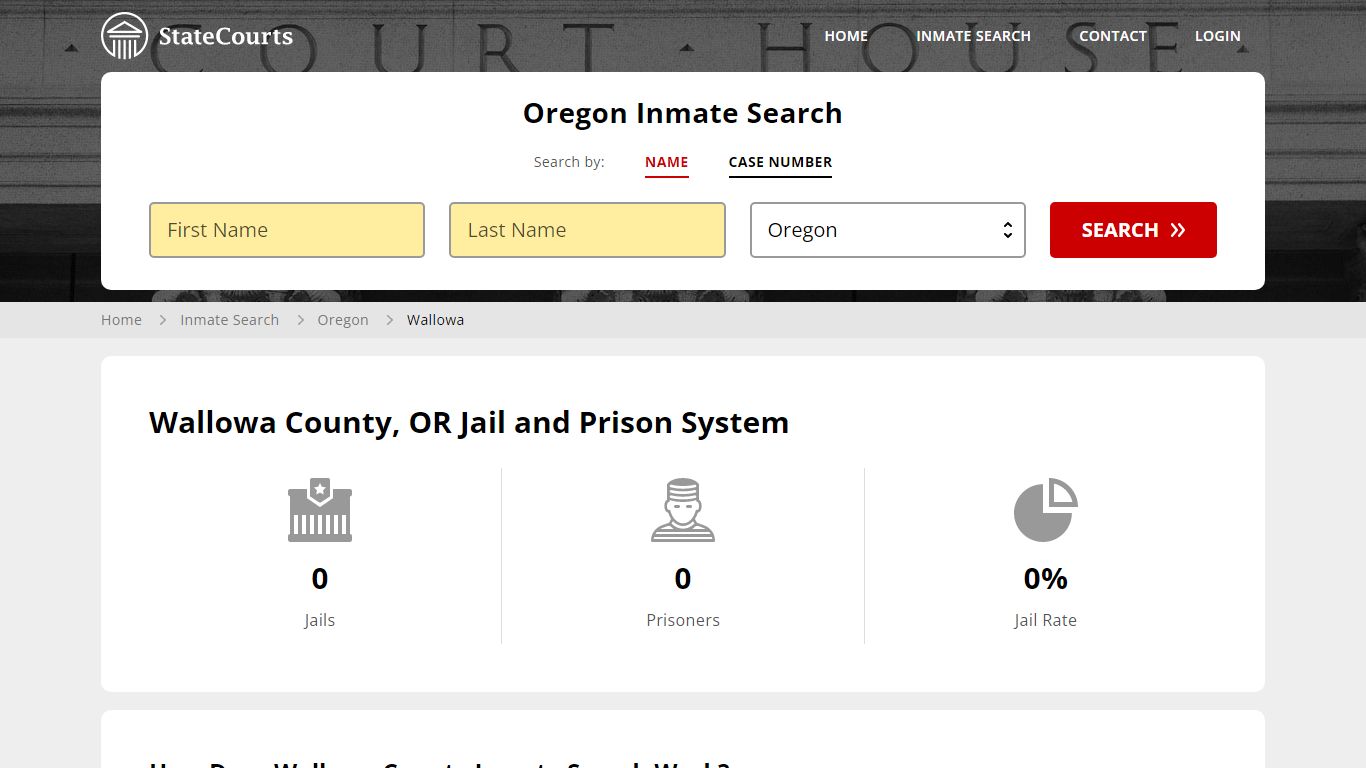Wallowa County, OR Inmate Search - StateCourts